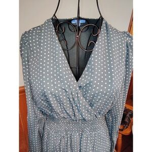 Women's Ladies size Small DRAPER JAMES RSVP™ Fit & Flare Clip Polka Dot Dress